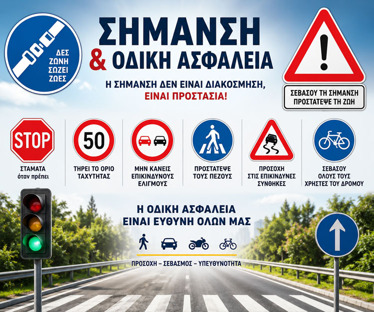 Παρέμβαση του Συλλόγου Μηχανικών Μεγάρων με προτάσεις για την οδική ασφάλεια και τη σήμανση