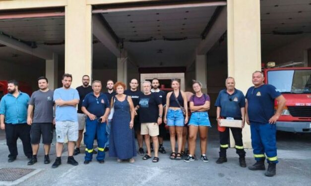 Επίσκεψη κλιμακίου της ΛΑΕ-ΑΑ στον Πυροσβεστικό Σταθμό (ΠΣ) Μεγάρων & προσφορά αναγκαίων ειδών για τους πυροσβέστες
